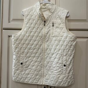 Quilted Sleeveless Vest in Ivory